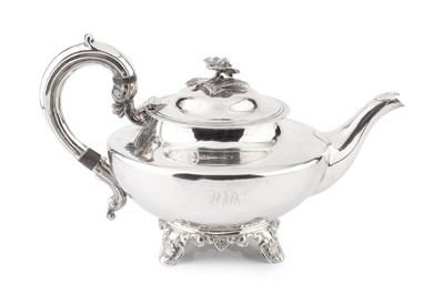 Lot 740 - An early Victorian silver teapot, of...