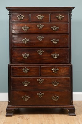 Lot 297 - A George III mahogany chest on chest