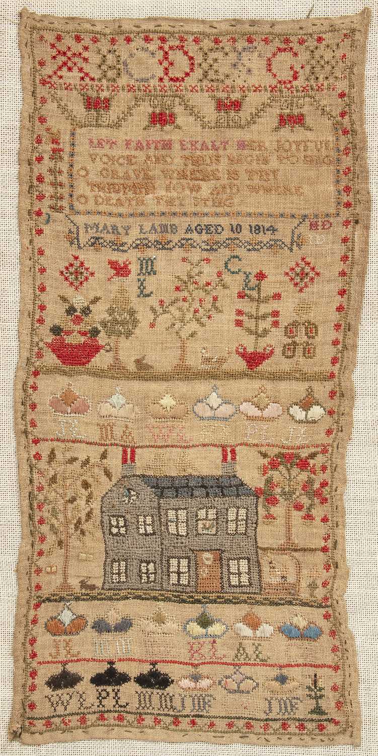 Lot 407 - A needlework sampler