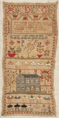 Lot 407 - A needlework sampler