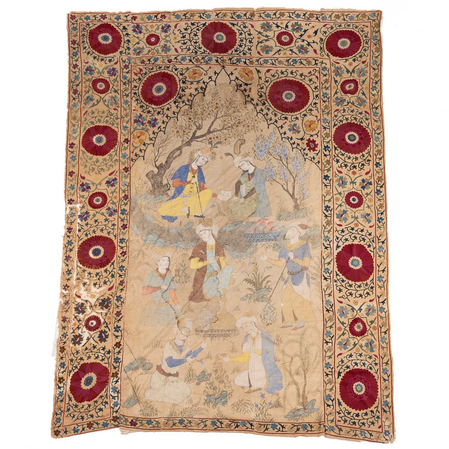 Lot 1236 - A Suzani wall hanging