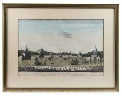 Lot 351 - Two French hand coloured etchings