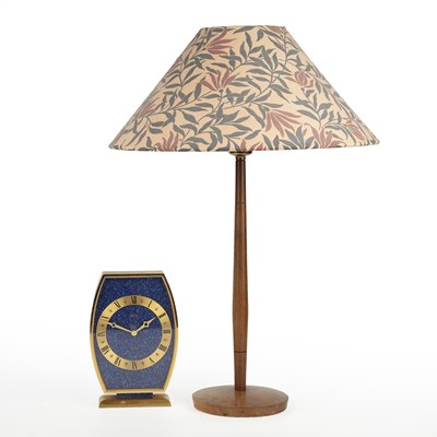 Lot 1137 - A Looping timepiece together with a Modernsist table lamp