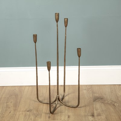 Lot 1120 - A five-branch Modernist candelabra