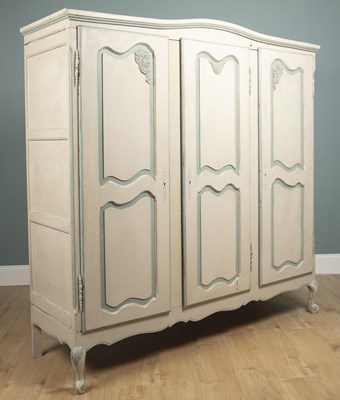 Lot 242 - A mid to late 20th century painted armoire
