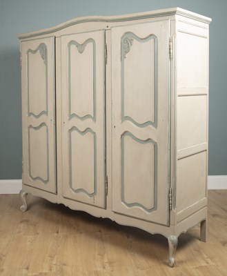 Lot 242 - A mid to late 20th century painted armoire