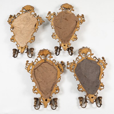 Lot 293 - A set of four Venetian girandole mirrors