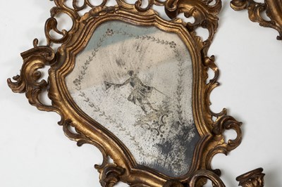 Lot 293 - A set of four Venetian girandole mirrors