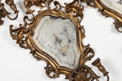 Lot 293 - A set of four Venetian girandole mirrors