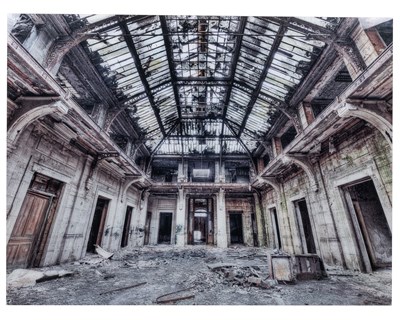 Lot 1029 - A photograph of an abandoned French interior