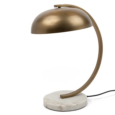 Lot 1096 - A brushed glass mid-century style German desk lamp in the Bauhaus manner