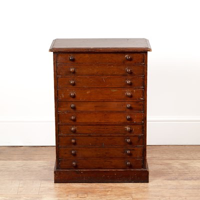 Lot 66 - Victorian chest of specimen or collectors...