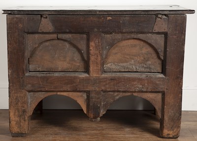 Lot 86 - Gothic oak coffer possibly 16th Century and...