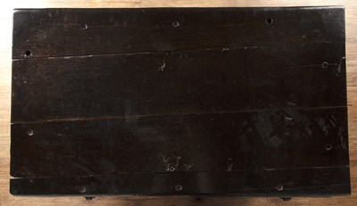 Lot 86 - Gothic oak coffer possibly 16th Century and...