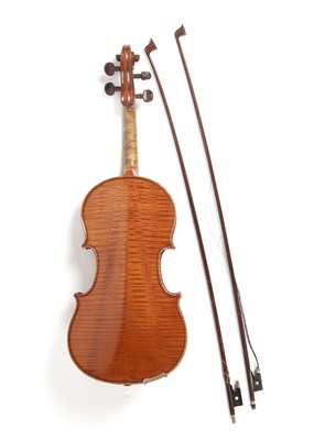 Lot 124 - A Mirecourt school violin, c.1900, with two...