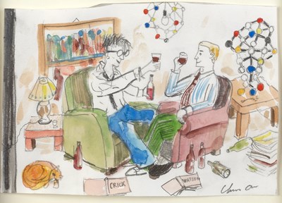 Lot 41 - Chris Orr (b.1943) Sharing a Glass signed...