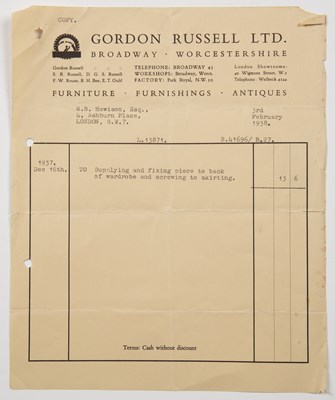 Lot 2 - Gordon Russell (1892-1980) black walnut and...