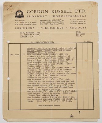 Lot 2 - Gordon Russell (1892-1980) black walnut and...