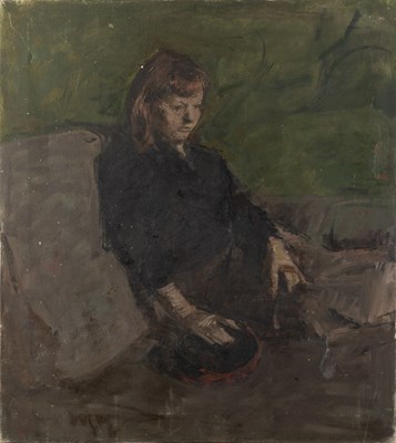 Lot 103 - Modern British School Portrait of a Seated...