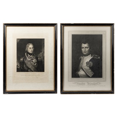 Lot 717 - Two portrait prints of Nelson and Napoleon