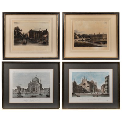 Lot 110 - Four prints of Cambridge and Venice