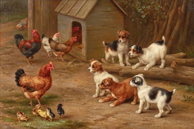 Lot 225 - Edgar Hunt (1876-1953) 'Jack Russell Terriers...