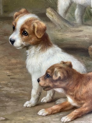Lot 225 - Edgar Hunt (1876-1953) 'Jack Russell Terriers...