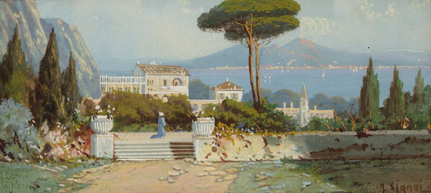 Lot 477 - Yves Gianni (19th/20th century) 'Vesuvio da...