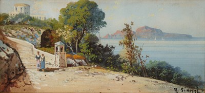 Lot 477 - Yves Gianni (19th/20th century) 'Vesuvio da...