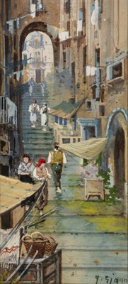 Lot 477 - Yves Gianni (19th/20th century) 'Vesuvio da...