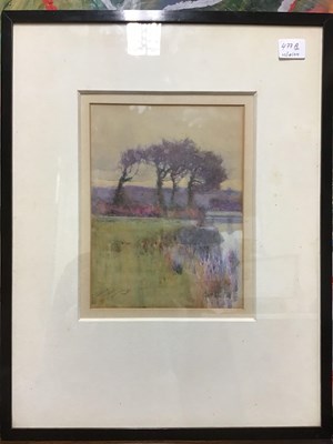 Lot 477A - S.J. Birch (late 19th century) River landscape,...