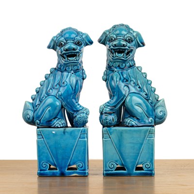 Lot 281 - Pair of temple dogs Chinese, 20th Century,...