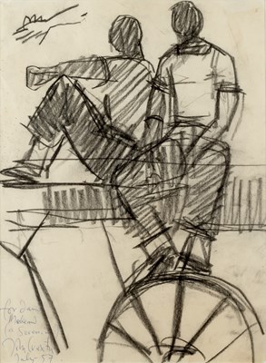 Lot 315 - John Craxton (1922-2009) Two Boys Seated, 1957...