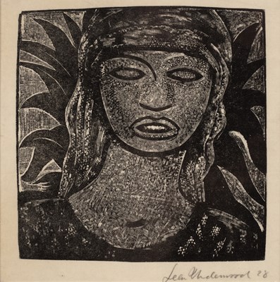 Lot 107 - Leon Underwood (1890-1975) Aztec Head, 1928...