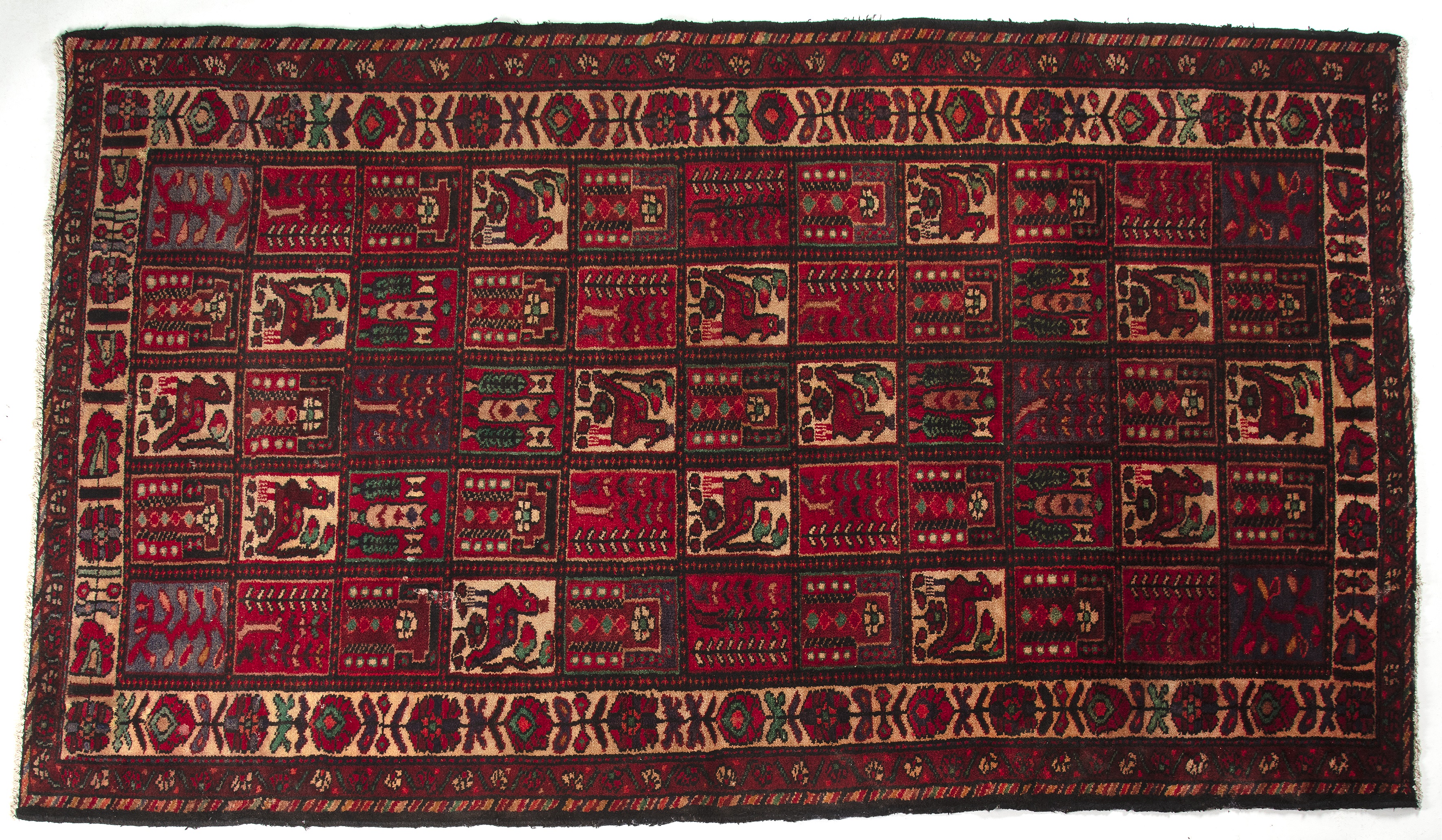 Middle Eastern Rug Writing Lot 1314 - A Middle Eastern polychrome rug