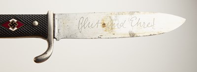 Lot 298 - Hitler Youth knife the blade engraved 'Blut...