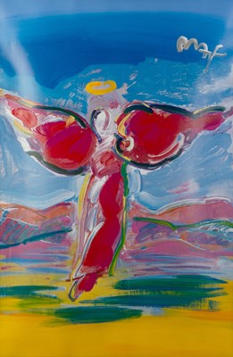 Lot 154 - Peter Max (b.1937) Ascending Angel signed...