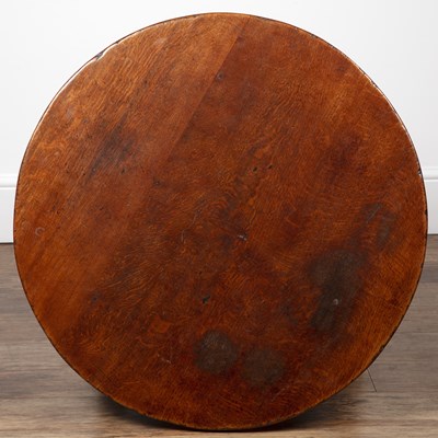 Lot 87 - 18th Century style oak, cricket table, with...