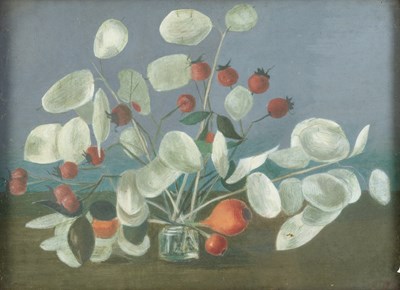 Lot 10 - Jane Dowling (1925-2023) Honesty and Rosehips...