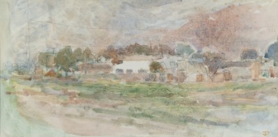 Lot 13 - Jane Dowling (1925-2023) A Village Near Lamore...