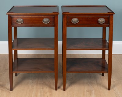 Lot 219 - A pair of mahogany bedside tables