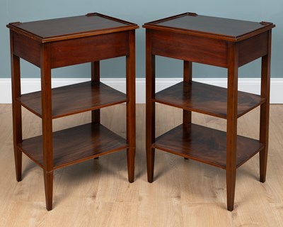 Lot 219 - A pair of mahogany bedside tables