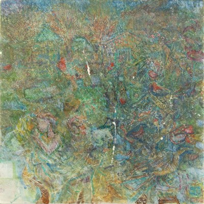 Lot 37 - Jane Dowling (1925-2023) The Apple Orchard oil...