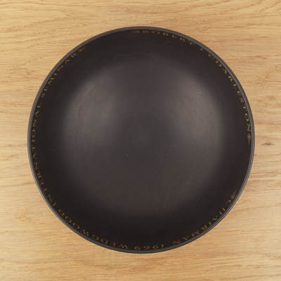 Lot 273 - Wedgwood black basalt bowl, with applied...