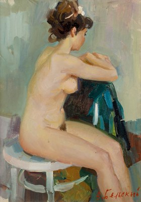 Lot 187 - Sergei Kovalenko (b.1980) Nude on a Chair...