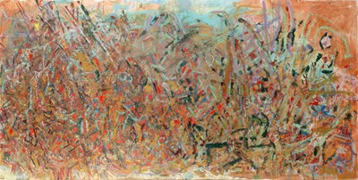 Lot 64 - Jane Dowling (1925-2023) Abstract oil on board...