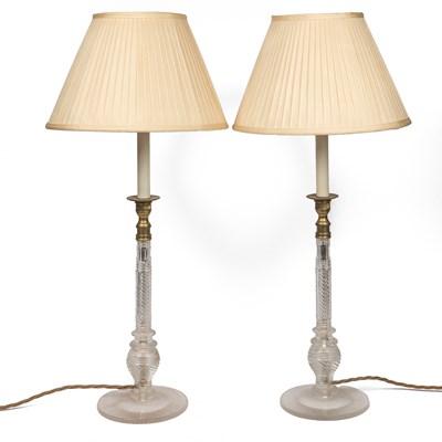 Lot 697 - A pair of Georgian style table lamps