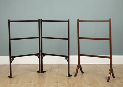 Lot 539 - Two Edwardian mahogany towel rails