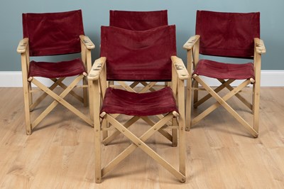 Lot 1453 - A set of four folding director's chairs