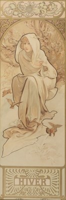 Lot 101 - Alphonse Mucha (1860-1939) The Four Seasons,...